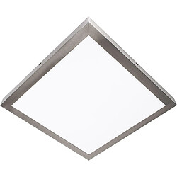 Plafonnier carré PESETA 40x40 1x28W LED 1960lm 4000K 120° C.40xL.40xH4cm Nickel