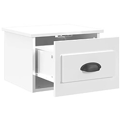 Acheter vidaXL Table de chevet murale blanc brillant 41,5x36x28 cm