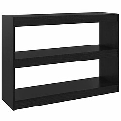 Maison Chic Armoire de livres - Bibliothèque - Séparateur de pièce Noir 100x30x71,5 cm Pin massif -GKD51475