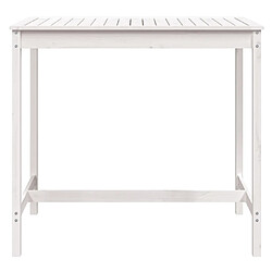 Avis vidaXL Table de jardin blanc 121x82,5x110 cm bois massif de pin