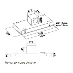 Acheter Falmec Hotte de plafond Skema 120cm blanc, sans moteur, Verre trempé