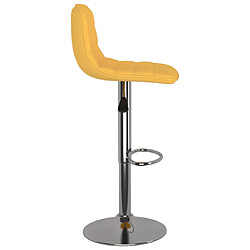 Acheter vidaXL Tabourets de bar lot de 2 jaune tissu