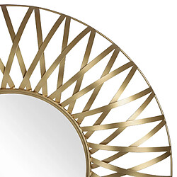 Miroir soleil doré cadre métallique design décoratif Lima Ø 84 cm WOMO-DESIGN®