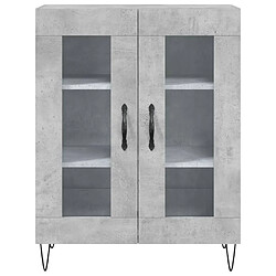 Maison Chic Buffet,Meuble de Rangement,commode pour salon,Cuisine gris béton 69,5x34x90 cm bois d'ingénierie -MN22722 pas cher