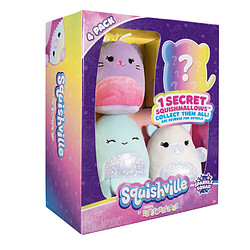 Lot de quatre peluches Squishville Mini Sparkle Squad