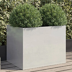 Maison Chic Jardinière,Bac à fleurs - pot de fleur argenté 62x47x46 cm acier inoxydable -GKD66447