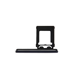 Wewoo Pour Sony Xperia XZ Premium noir Version SIM simple Micro SD Carte Plateau + Slot Port Dust Plug pièce détachée