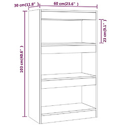 vidaXL Bibliothèque/séparateur de pièce gris béton bois d'ingénierie pas cher