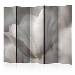 Paris Prix Paravent 5 Volets Tulip Black & White Photo 172x225cm