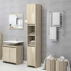 vidaXL Armoire de salle de bain Chêne sonoma Bois d'ingénierie