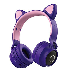 Acheter Justgreenbox Faddish Student Cute Cat's Ears Head-Mounted Headset No Wire Cartoon BT Game Chargeable