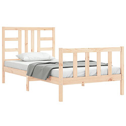 Avis vidaXL Cadre de lit sans matelas 90x200 cm bois de pin massif