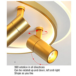 Universal Projecteur pivotant à 2 voies, plafonnier LED dimmer en continu 46W + projecteur 10W plafonnier pas cher