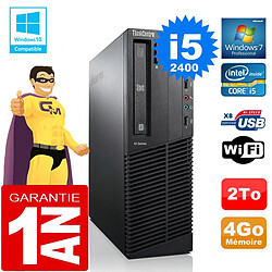 PC Lenovo M92p SFF Core I5-2400 Ram 4Go Disque 2 To Graveur DVD Wifi W7 - Occasion