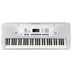 FunKey 61 WH synthétiseur, y compris alimentation et pupitre, blanc