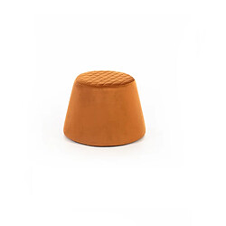 Webmarketpoint Pouf en velours de métal orange cm 46,5 x 46,5 xh 33