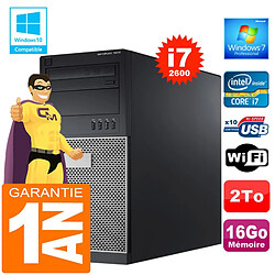 PC Tour DELL 7010 Core I7-2600 Ram 16Go Disque 2 To Graveur DVD Wifi W7 · Occasion 