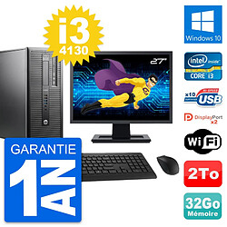 PC Tour HP ProDesk 600 G1 Ecran 27" i3-4130 RAM 32Go Disque 2To Windows 10 Wifi - Occasion