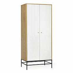 Paris Prix Armoire 2 Portes Design Lia 190cm Blanc