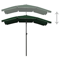 Avis vidaXL Parasol de jardin avec mât 200x130 cm vert