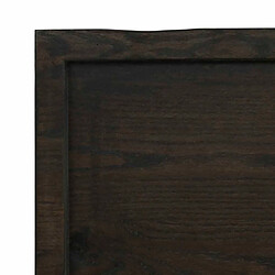 Acheter Maison Chic Étagère murale flottante,Etagère de rangement marron foncé bois chêne massif traité -MN61029