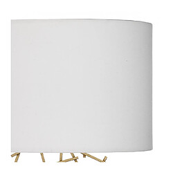 Luminaire Center Lampe avec abat jour Cevero blanc,feuille d'or 1 ampoule 50,5cm pas cher