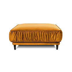 MAISON AUBERTIN Pouf L Fiorenzo Velours Jaune Pouf velours jaune