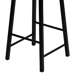 Avis Lot de 2 tabourets de bar en bois avec struture en métal noir repose-pieds D30*H70 cm+Urban Living