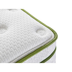 Vente-Unique Matelas 160 x 200 cm ressorts ensachés 5 zones et coutil bambou ép.28cm - PASIR de YSMÉE pas cher