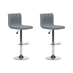 Beliani Tabouret de bar Set de 2 Gris ORLANDO