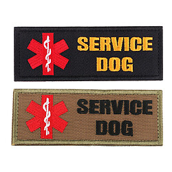 Patch brodé patch décoratif écusson à coudre 2pcs Patch Applique Boucle De Crochet Brodé Chien De Service Coudre Patchs Coudre