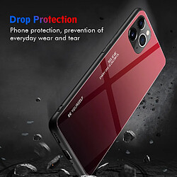 Acheter Wewoo Coque Rigide Pour iPhone 11 Pro Étui en verre de couleur dégradée violet foncé