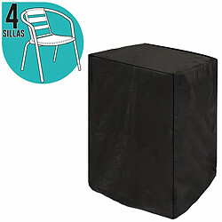 BigBuy Garden Étui de protection Pour les chaises Noir PVC 66 x 66 x 109 cm