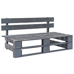 vidaXL Banc palette de jardin bois gris