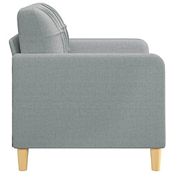 Avis vidaXL Canapé à 2 places Gris clair 120 cm Tissu