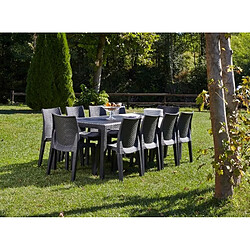 Acheter Alter Table d'extérieur rectangulaire extensible, Made in Italy, couleur anthracite, Dimensions 150 x 72 x 90 cm (extensible jusqu'à 220 cm)