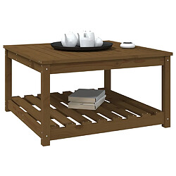 Avis vidaXL Table de jardin marron miel 82,5x82,5x45 cm bois massif de pin