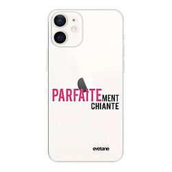 Coque iPhone 12 mini souple transparente Parfaitement chiante Motif Ecriture Tendance Evetane