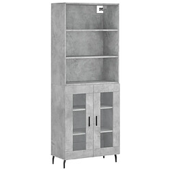 Maison Chic Buffet,Meuble de Rangement,commode pour salon,Cuisine Gris béton 69,5x34x180 cm Bois d'ingénierie -MN58928