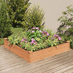 Maison Chic Jardinière,Lit surélevé de jardin - Bac à fleurs - pot de fleur doublure 120x120x25 cm bois massif sapin -GKD88340