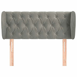 Avis Maison Chic Tête de lit scandinave avec oreilles,meuble de chambre Gris clair 93x23x78/88 cm Velours -MN58512