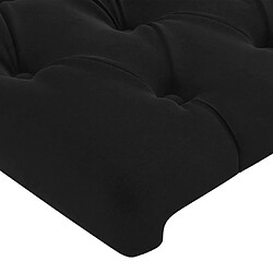 Maison Chic Tête de lit scandinave avec oreilles,meuble de chambre Noir 163x23x78/88 cm Velours -MN20418 pas cher