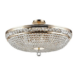 MAYTONI Plafonnier semi-encastré or et cristal, 12 lumières, E14 