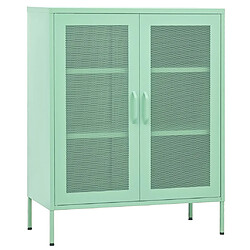 vidaXL Armoire de rangement Vert menthe 80x35x101,5 cm Acier