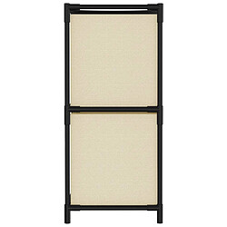 Avis vidaXL Armoire de rangement 4 paniers en tissu Crème 63x30x71 cm Acier