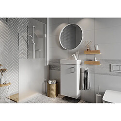 Pegane Ensemble salle de bain Olbia meuble avec vasque couleur blanc - Longueur 40 x Profondeur 21,9 x Hauteur 70 cm