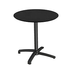 Materiel Chr Pro Table de bistrot X Cross avec piètement noir + plateau HPL Ø70 cm - Veba