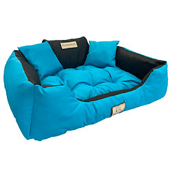 Grand lit pour chien et chat AIO Kingdog 115 x 95 Bleu - taille XL