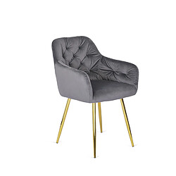 Vivaldi Chaise RAYA Gris Velours