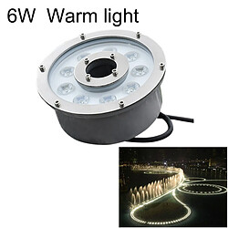 Wewoo 6W paysage anneau LED alliage d'aluminium fontaine sous-marine lumière chaude 